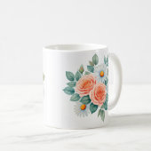"Floral Elegance Tea Cup" Kaffeetasse (VorderseiteRechts)