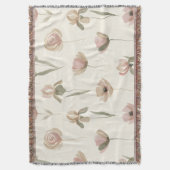 Floral Elegance Throw Blanket Decke (Vorderseite Vertikal)