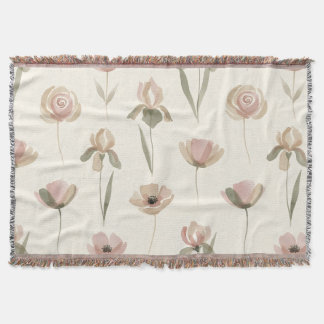 Floral Elegance Throw Blanket Decke