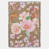 Floral Elegance Throw Blanket Decke (Vorderseite Vertikal)
