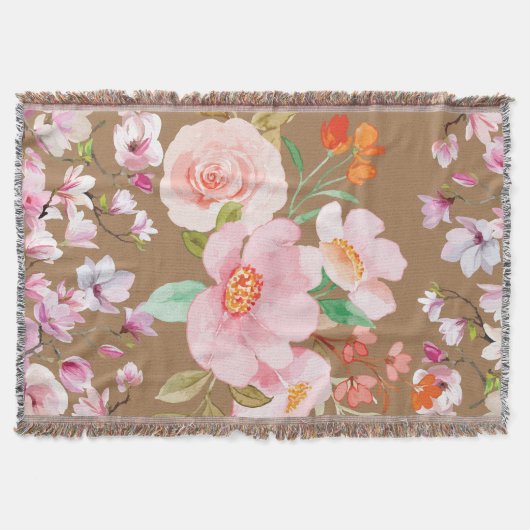 Floral Elegance Throw Blanket Decke (Vorderseite)