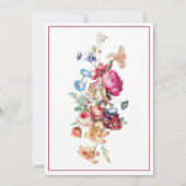 Floral Elegance Wedding Einladung (Rückseite)