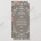 Floral Elegance Wedding Menu Menükarte (Vorne/Hinten)