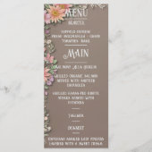 Floral Elegance Wedding Menu Menükarte (Vorderseite)