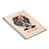 Floral Elegant Afro Frau Notizblock (Rechte Seite)