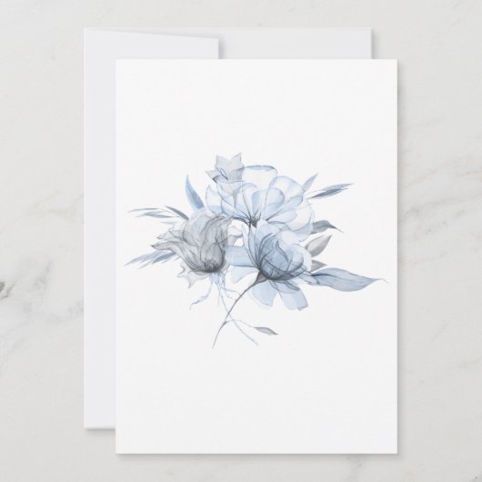 *~* Floral Elegant AR15 WEDDING Blaue Rose UAWG + Einladung (Rückseite)