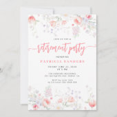 Floral elegant blush pink retirement party einladung (Vorderseite)