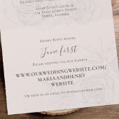 Floral Elegant Blush Simple Guest adressiert All In One Einladung