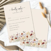 Floral Elegant Boho RSVP Card