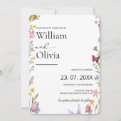 Floral Elegant Boho Wedding Einladung (Vorderseite)