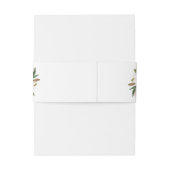 Floral Elegant Burgund Magnolia Einladungsbanderole (Rückseitenbeispiel)