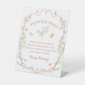 Floral Elegant Butterfly Schnuller Hunt Kinderdusc Sockelschild (Vorderseite)