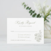 Floral Elegant Calligraphy Script-Rose UAWG Einladung (Stehend Vorderseite)