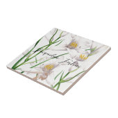 Floral Elegant Chic Niedliche Kalligrafie Name Fliese (Seite)