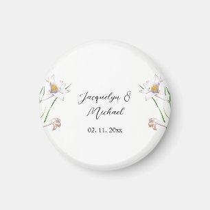 Floral Elegant Chic Niedliche Kalligrafie Name Magnet