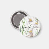 Floral Elegant Chic Niedliche Kalligrafie Name Magnet (Vorderseite/Rückseite)