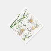 Floral Elegant Chic Niedliche Kalligrafie Name Serviette (Ecke)