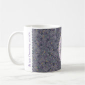 Floral Elegant Class C lila mit einer Phrase Kaffeetasse (Links)