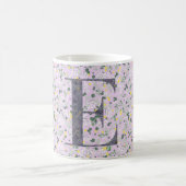 Floral Elegant Class E lilac mit einer Phrase Kaffeetasse (Mittel)