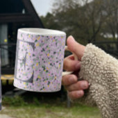 Floral Elegant Class E lilac mit einer Phrase Kaffeetasse