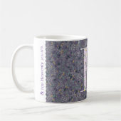 Floral Elegant Class H lila mit einer Phrase Kaffeetasse (Links)