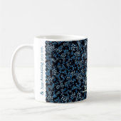 Floral Elegant Class Monogram A blue w/Phrase Kaffeetasse (Links)
