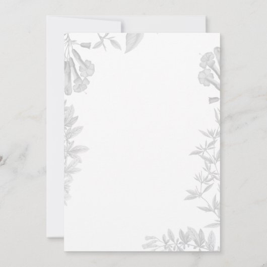 Floral Elegant Custom Foto Überraschung 70. Geburt Einladung (Rückseite)