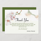 Floral Elegant Danke Memorial Card (Vorne/Hinten)