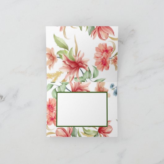 Floral Elegant Dankeskarte (Innenseite)