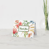 Floral Elegant Dankeskarte (Vorderseite)