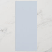 Floral Elegant Dusty Blue White Wedding Wappen Men Menükarte (Rückseite)