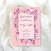 Floral Elegant Dusty Rose Brautparty Einladung