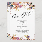 Floral Elegant Hochzeitskarte Einladung (Vorne/Hinten)