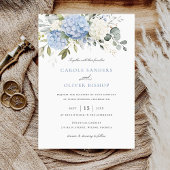 Floral Elegant Hydrangea Grüne Hochzeit Einladung