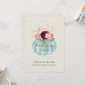 Floral Elegant individuell anpassbare "Erntedank W Karte (Vorderseite/Rückseite Beispiel)