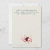 Floral Elegant individuell anpassbare "Erntedank W Karte (Rückseite)