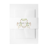 Floral Elegant Ivory Beige Wappen Lion Wedding Einladungsbanderole (Vorderseite Beispiel)
