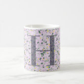 Floral Elegant Klasse Monogram H lilac mit einer P Kaffeetasse (Mittel)