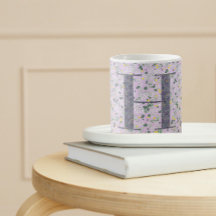 Floral Elegant Klasse Monogram H lilac mit einer P