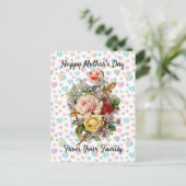 Floral Elegant Muttertagsdesign Feiertagspostkarte (Stehend Vorderseite)