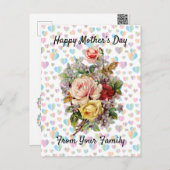 Floral Elegant Muttertagsdesign Feiertagspostkarte (Vorne/Hinten)