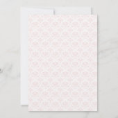 Floral Elegant Pink Hydrangea Baby Shower Einladung (Rückseite)