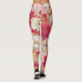 Floral elegant rot leggings (Rückseite)