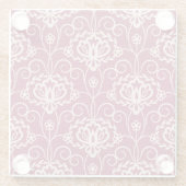 Floral Elegant: Rotlichtmuster Glasuntersetzer (Rückseite)