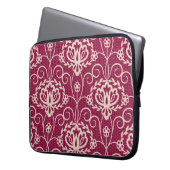 Floral Elegant: Rotlichtmuster Laptopschutzhülle (Vorderseite Links)