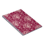 Floral Elegant: Rotlichtmuster Notizblock (Rechte Seite)