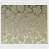 Floral Elegant Sage Green Modern Geschenkpapier (Flach)