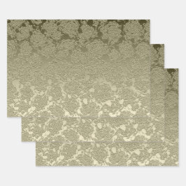 Floral Elegant Sage Green Modern Geschenkpapier Set