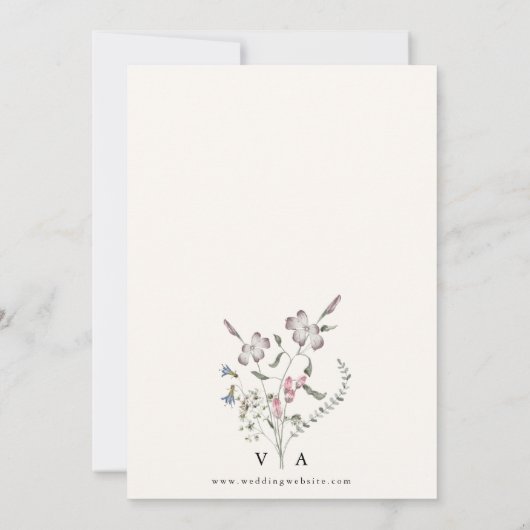 Floral Elegant Save the Date (Rückseite)