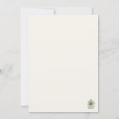 Floral Elegant Simple Botanical Wedding Einladung (Rückseite)